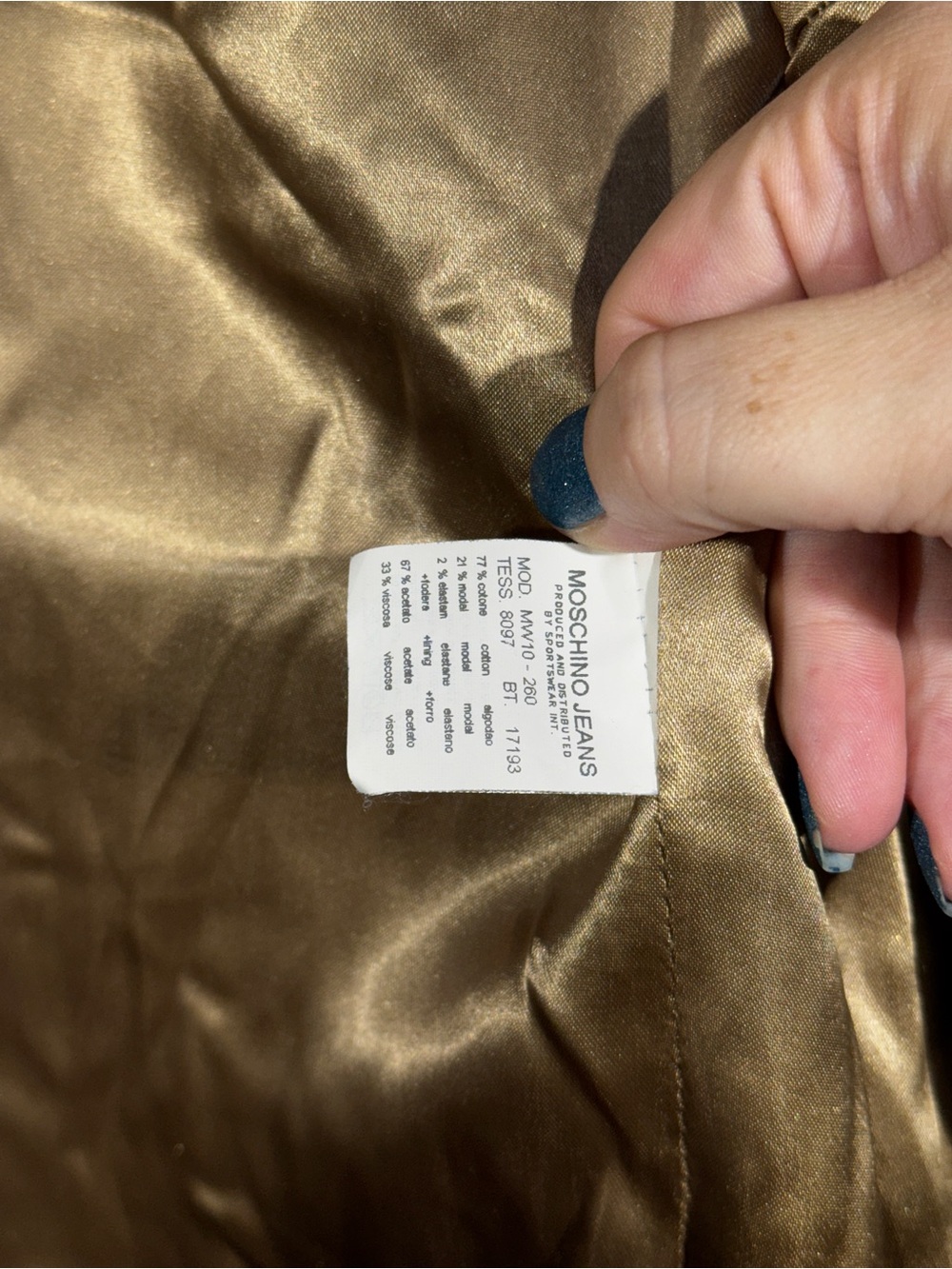 VTG Moschino Jeans Brown Velvet Blazer Jacket - Picture 6 of 9